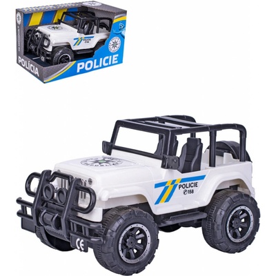 Jeep policejní 22,5cm na setrvačník v krabičce