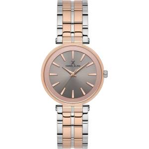 Daniel Klein DK. 1.13768-6 Premium Дамски часовник Сребро/Розово злато- сив циферблат, верижка от неръждаема стомана Часовници