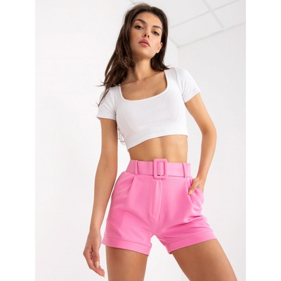 Elegantní šortky S PÁSKEM -DHJ-SN-15776.01P-PINK růžové