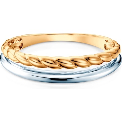 SAVICKI Пръстен Savicki: двуцветно злато: цирконий