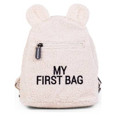 Childhome Batoh My First Bag Biely Plyšový
