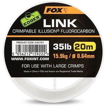 Fox Fluorocarbon Edges Link Illusion Číry 20 m 0,64 mm