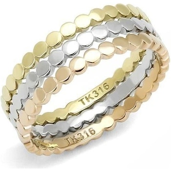 Šperky4U Trojitý ocelový prsten AL 0117