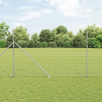vidaXL Svařované drátěné ploty s hroty 25 x 1,5 m Pozinkovaná ocel