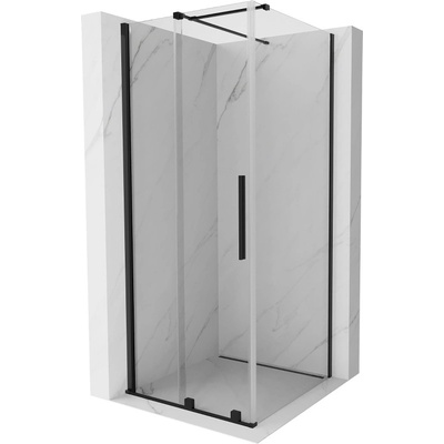 Mexen Velar плъзгаща се душ кабина 110 x 110 см, прозрачна, черна - 871-110-110-01-70 (871-110-110-01-70)