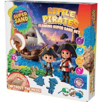 Play-Toys Комплект кинетичен пясък Play-Toys - Малки пирати (2199)