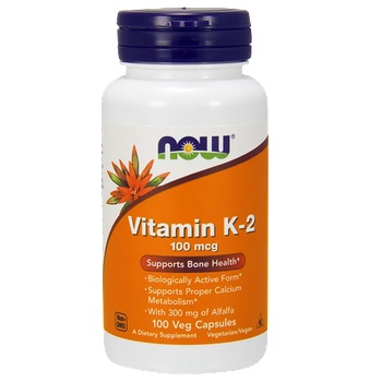 NOW НАУ ФУДС ВИТaМИН К - 2 КАПСУЛИ 100 МКГ. * 100/ now vitamin k-2 100mcg 100vcaps