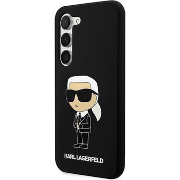 KARL LAGERFELD Liquid Silicone Ikonik NFT Case - дизайнерски силиконов кейс за Samsung Galaxy S23 Plus (черен)