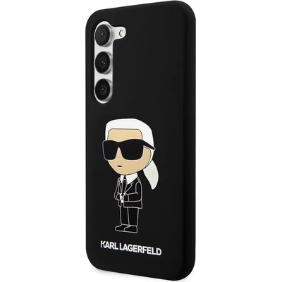 KARL LAGERFELD Liquid Silicone Ikonik NFT Case - дизайнерски силиконов кейс за Samsung Galaxy S23 Plus (черен)