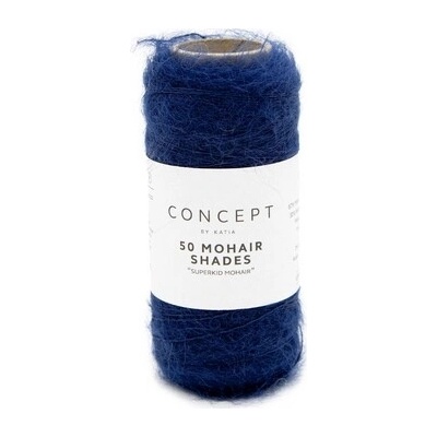 50 MOHAIR SHADES Katia Farby 50 MOHAIR: 34 veľmi tmavá modrá