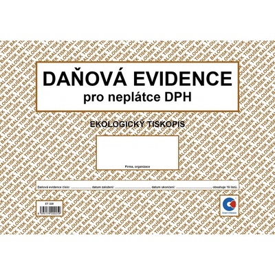 Baloušek Tisk ET328 Daňová evidence pro neplátce DPH – Zboží Živě