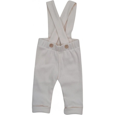 Kazum Žebrované rostoucí legíny se šlemi na knoflíky smetanové