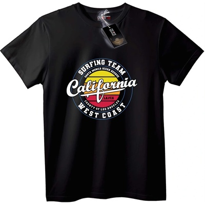 NOONEBRAND Тениска California West Coast сърф отбор - 3XL, Black