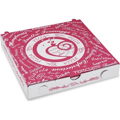 Wimex 71920 - krabice na pizzu C4 s potiskem 20 × 20 × 3 cm, bílá - 100 ks