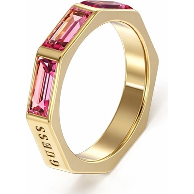 Guess prsten s růžovými kubickými zirkony JUBR03174JWYGFC