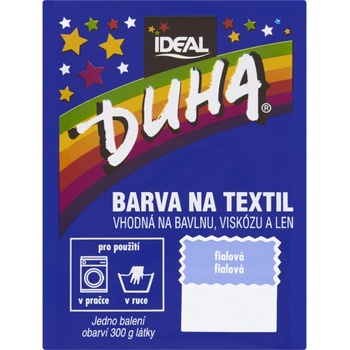 Ideal Duha fialová barva na textil na bavlnu viskozu a len na 300 g látky 15 g