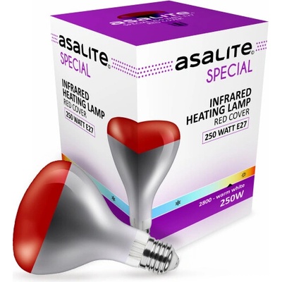 Asalite ASAL0042 Infračervená žiarovka E27 250 W G120 Červená
