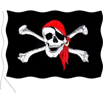 vlajka pirátská 47x30 cm