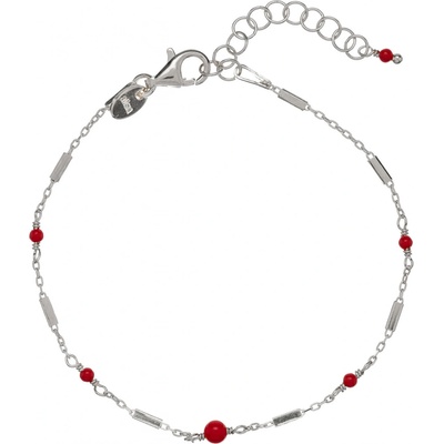 Alisia stříbrný náramek s červeným korálem AL3246-Argento-Corallo