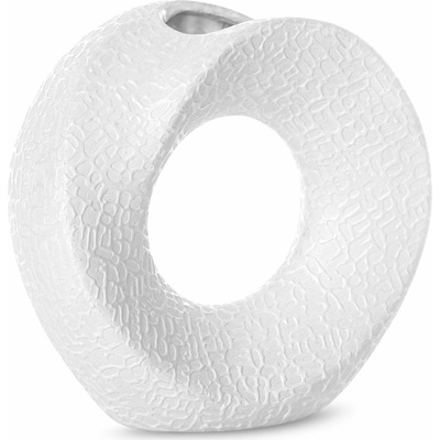 EUROFIRANY KERAMICKÁ VÁZA RISO 19X7X18 CM BIELA