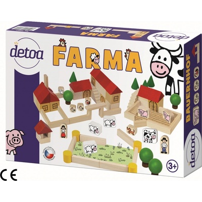 Detoa Dřevěná stavebnice Farma
