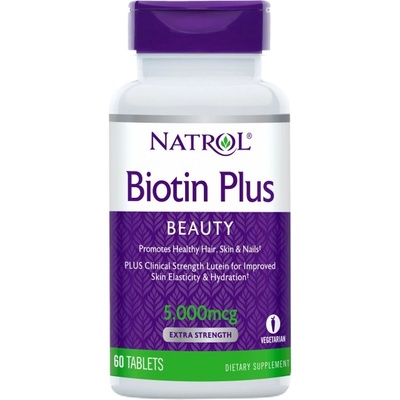 Natrol Biotin 5000 mcg / Plus Lutein [60 Таблетки]