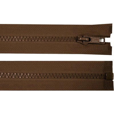 Kostený zips šírka 5 mm dĺžka 70 cm bundový Farba: 304 čokoládová