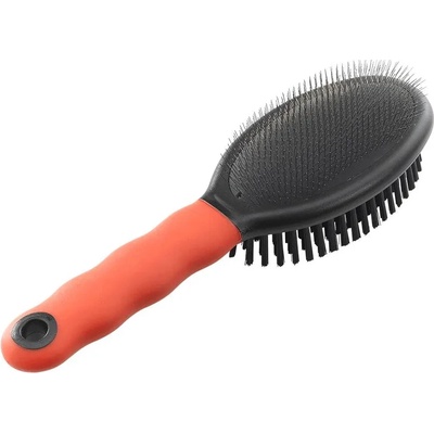 Ferplast Dog and cat carder and brush - Двустранна четка с метални зъбци за кучета и котки със средно и дълга козина, 23 x 6, 7 x h 5, 2 см
