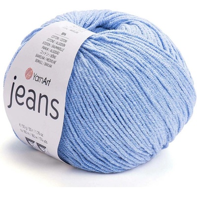 Pletací příze Gina / Jeans 50 g Varianta: 9 (15) modrá světlá, Balení: 1 ks 43308/85098/198131