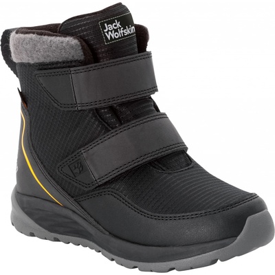Jack Wolfskin Polar Bear Texapore Mid Vc K detské zimné topánky čierna žltá