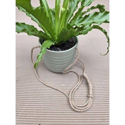 Keramický zelený závěsný obal na pr. 12 cm s rovným dnem