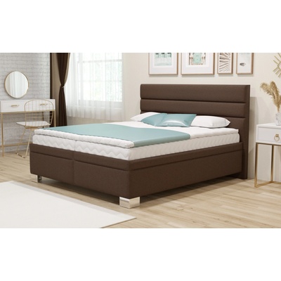 MAWS Bella boxspring s úložným prostorem potah tmavě hnědá Vog. 6 matrace exclusive