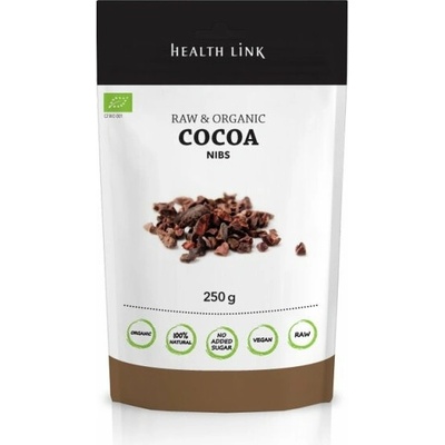 Health Link Bio Kakaové boby drcené nepražené 250 g
