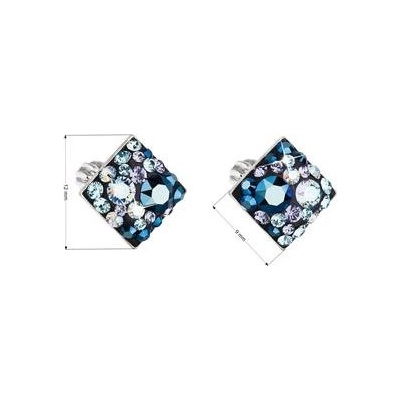 Pavona stříbrné šroubovací s krystaly Crystals from Swarovski Blue Style 31169.3 Blue Style