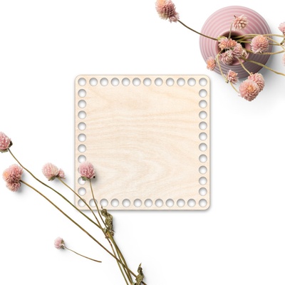 ExpressLaser.cz Dřevěné dno / víko na košík ČTVEREC 15x15cm – Zboží Dáma