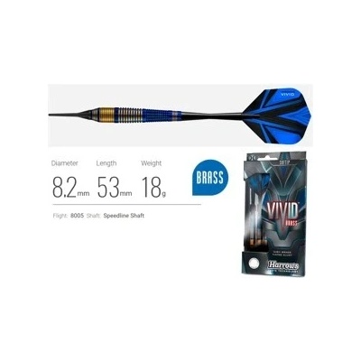 Harrows soft Vivid Blue modré 18g