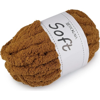 Pletací příze žinylková Soft 250 g Varianta: 30 béžová tm., Balení: 1 ks 57866/147363/287932