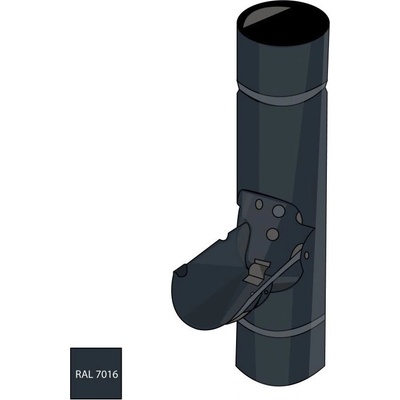 KJG zachytávač vody 80 mm antracitová šedá