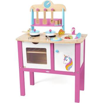 Woodyland Дървена кухня с аксесоари, Еднорог (90255)