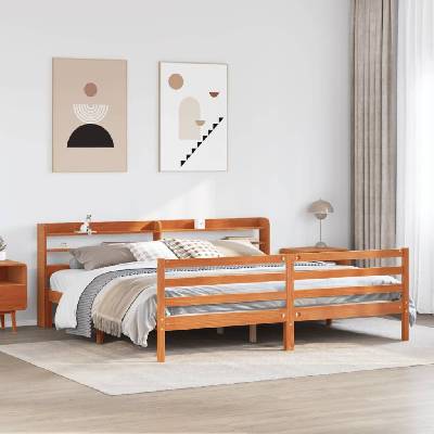 zahrada-XL 3306667 Postel bez matrace voskově hnědá masivní borovice