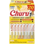 Inaba Foods Churu Varieties - Лакомство за котка нежен крем с комбинации от Пиле и Телешко 20 бр - 4 вида х 5 бр