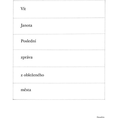 Poslední zpráva z obleženého města - Vít Janota