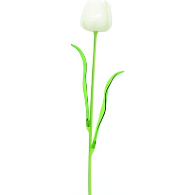 Umělý Tulipán bílý, krystalický 61cm, 12ks