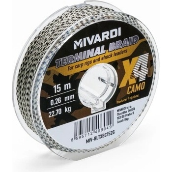 Mivardi šnúra Terminal D-Braid Camo 0,26mm 15 m