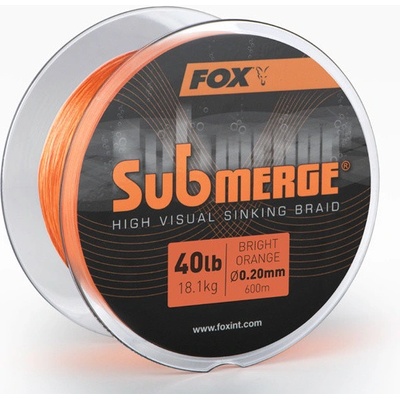 Fox Šňůra Submerge High Visual Orange Sinking Braid 600m 0,20mm 18,1kg