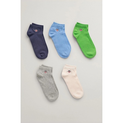 GANT SHIELD SNEAKER SOCKS 5-PACK zelená