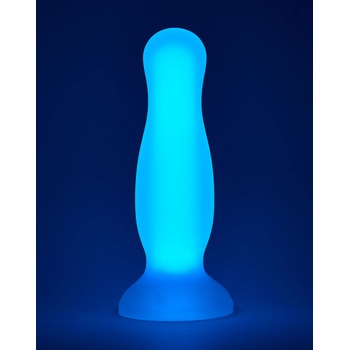 Image 1 of DreamToys Radiant Soft Silicone Glow in the Dark Plug Medium Purple