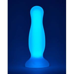 DreamToys Radiant Soft Silicone Glow in the Dark Plug Medium Purple