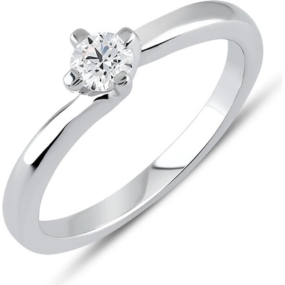 Lillian Vassago Zásnubní prsten s diamantem z bílého zlata LLV59 DR081W