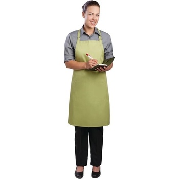 Chef Works kuchárska náprsná zástera Čierna